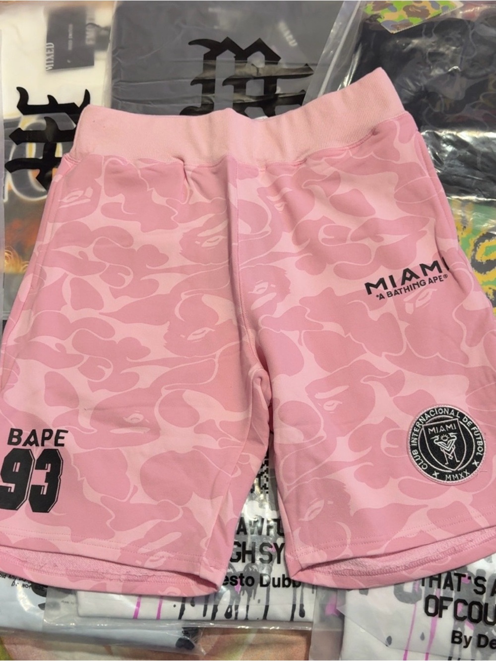 Bape Pink Miami Camo Shorts